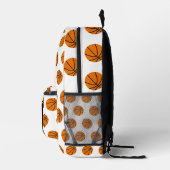 Basketbal Ball Pattern Team School Logo Modern Bedrukte Rugzak (Rechts)