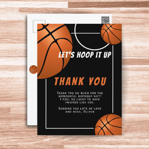 Basketbal Ball Sports Kids Verjaardag Dank u Briefkaart