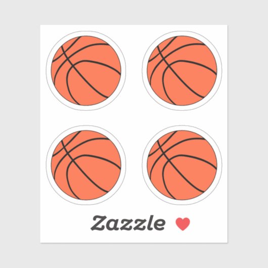 Basketbal ballen pack sticker (Vel)
