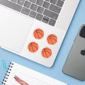 Basketbal ballen pack sticker (Laptop met iPhone)