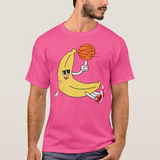 Basketbal Banana Cartoon T-shirt