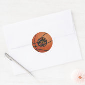 Basketbal Bar Mitswa Sticker Oranje Zwart (Envelop)