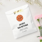 Basketbal Bar Mitzvah gepersonaliseerd Bedankzakje (Gezegeld)