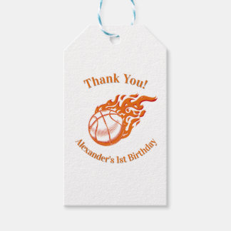 Basketbal bedankje 3 cadeaulabel