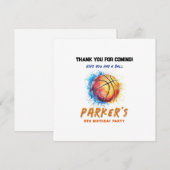 Basketbal bedankkaart (Voorkant / Achterkant)