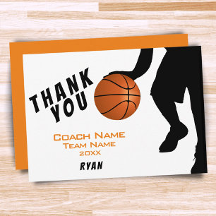 Basketbal Bedankt Coach Kaart