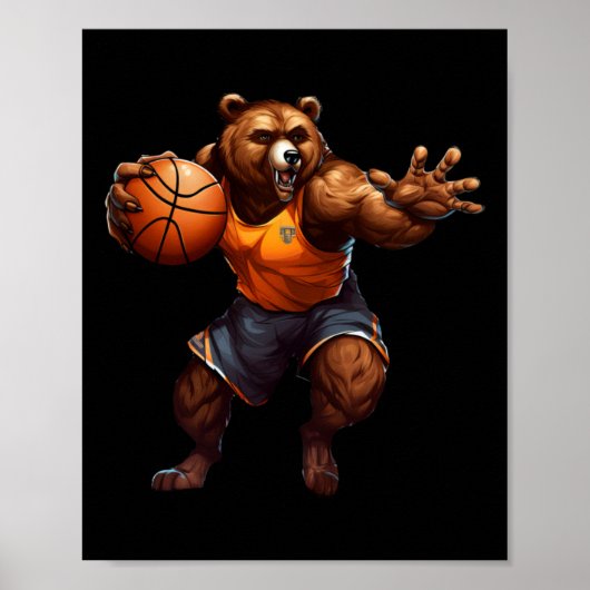 Basketbal Beer Poster (Voorkant)