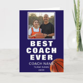 Basketbal Beste coach Ever Player Foto Bedankkaart (Voorkant)