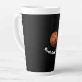 Basketbal beste papa ooit op maat latte mok (Linkerhoek)