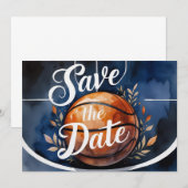 Basketbal Bewaar de datum met basketbal op het vel Kaart (Voorkant / Achterkant)