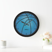 Basketbal | Blauw | Personaliseren Grote Klok (Huis)