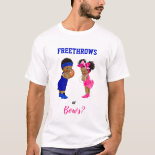 Basketbal Boog Baby Jongen Meisje Geslacht Onthull T-shirt