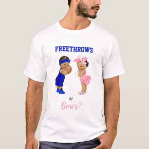 Basketbal Boog Baby Jongen Meisje Geslacht Onthull T-shirt