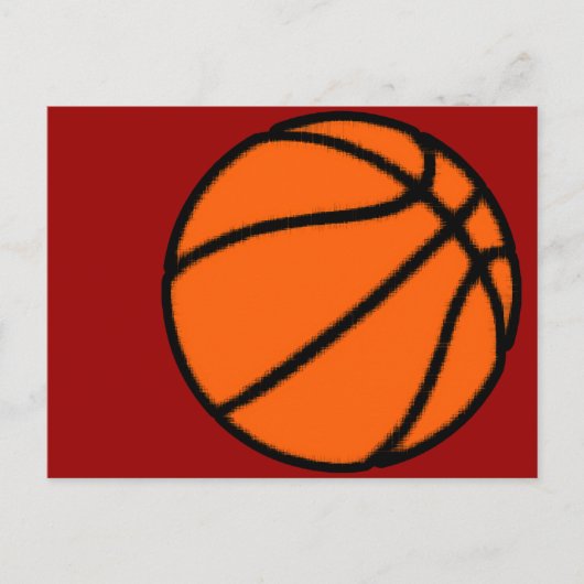 basketbal briefkaart (Voorkant)