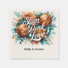 Basketbal bruiloft servet