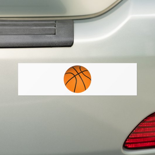 Basketbal Bumpersticker (Op auto)