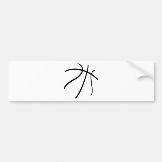 basketbal bumpersticker (Voorkant)