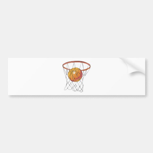 basketbal bumpersticker (Voorkant)