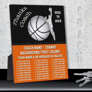 Basketbal cadeaus voor coaches. basketbalcoach fotoplaat