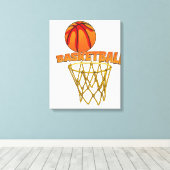 Basketbal Canvas Afdruk (Insitu (Houten vloer))