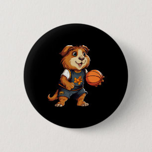 Basketbal cavia's ronde button 5,7 cm