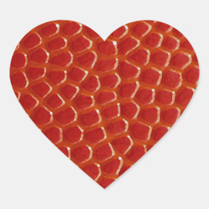 Basketbal Close-up Textuur Hart Sticker