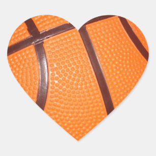 Basketbal Close-Up Textuur Huid Hart Sticker
