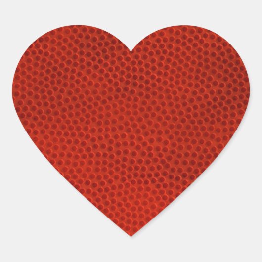Basketbal Close-Up Textuur Huid Hart Sticker (Voorkant)