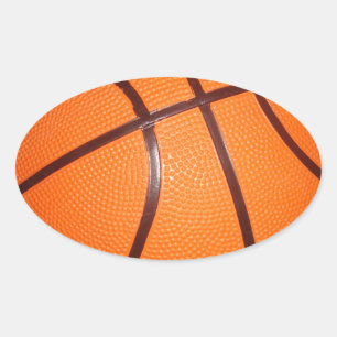 Basketbal Close-Up Textuur Huid Ovale Sticker