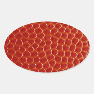 Basketbal Close-up Textuur Ovale Sticker