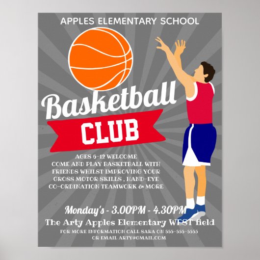 basketbal clubtoernooi poster (Voorkant)