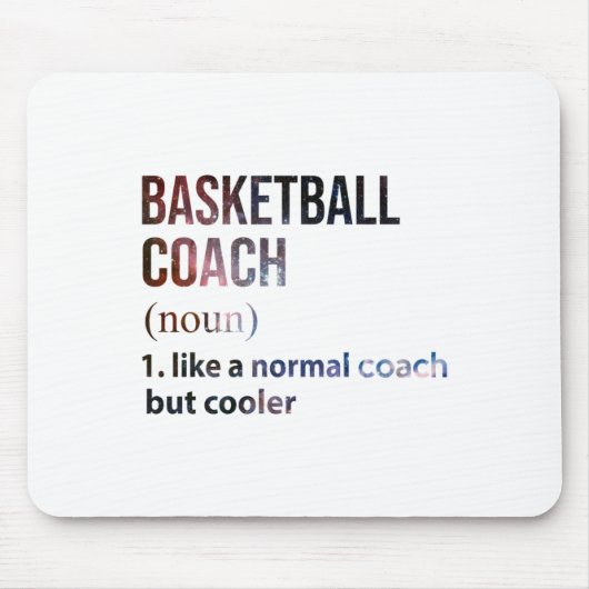 Basketbal coach als een normale coach, maar koeler muismat (Voorkant)
