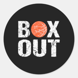 Basketbal Coach Box Out Gezegde Novelty Gift Ronde Sticker