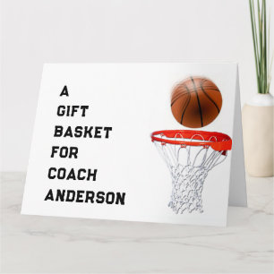 Basketbal Coach Dank je kaart
