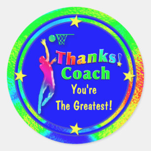 Basketbal Coach Dank je Star Sticker
