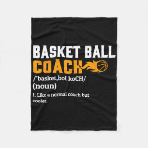 Basketbal Coach Definitie Gift Fun Basketbal Co Fleece Deken