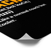 Basketbal Coach Definitie Gift Fun Basketbal Co Poster (Hoek)