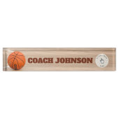 Basketbal Coach Desk Naam bord Naambordje (Voorkant)