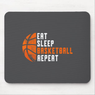 Basketbal Coach Eet Slaap Basketbal Herhaal Baske Muismat