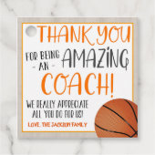 Basketbal Coach Gift Label (Voorkant)