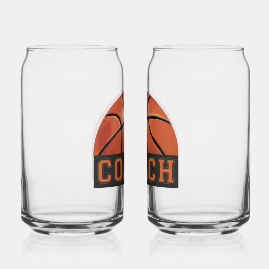 Basketbal coach glaswerk blikvorm glas (Rechts)