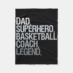 Basketbal coach Pap 1 Fleece Deken