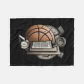 Basketbal coach - S Fleece Deken (Voorkant (Horizontaal))