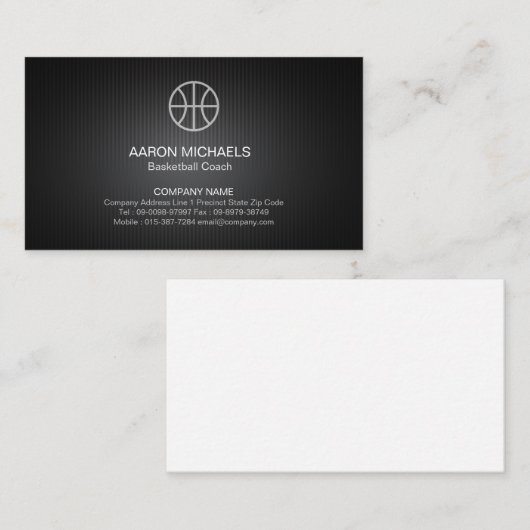 Basketbal Coach Scout Professionele Sport Visitekaartje (Voorkant / Achterkant)