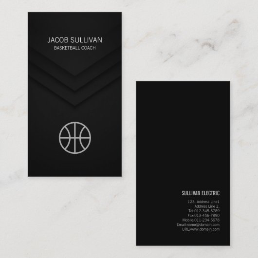 Basketbal Coach Scout Professionele Sport Visitekaartje (Voorkant / Achterkant)