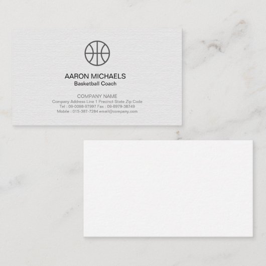 Basketbal Coach Scout Professionele Sport Visitekaartje (Voorkant / Achterkant)