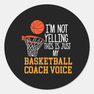 Basketbal Coach Voice Ronde Sticker