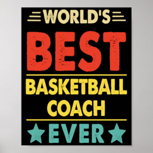 Basketbal Coach Werelds Basketbal Coach Eve Poster