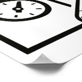 Basketbal Coach Whistle Stopwatch Poster (Hoek)