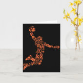 Basketbal Collage Kaart (Gele Bloem)